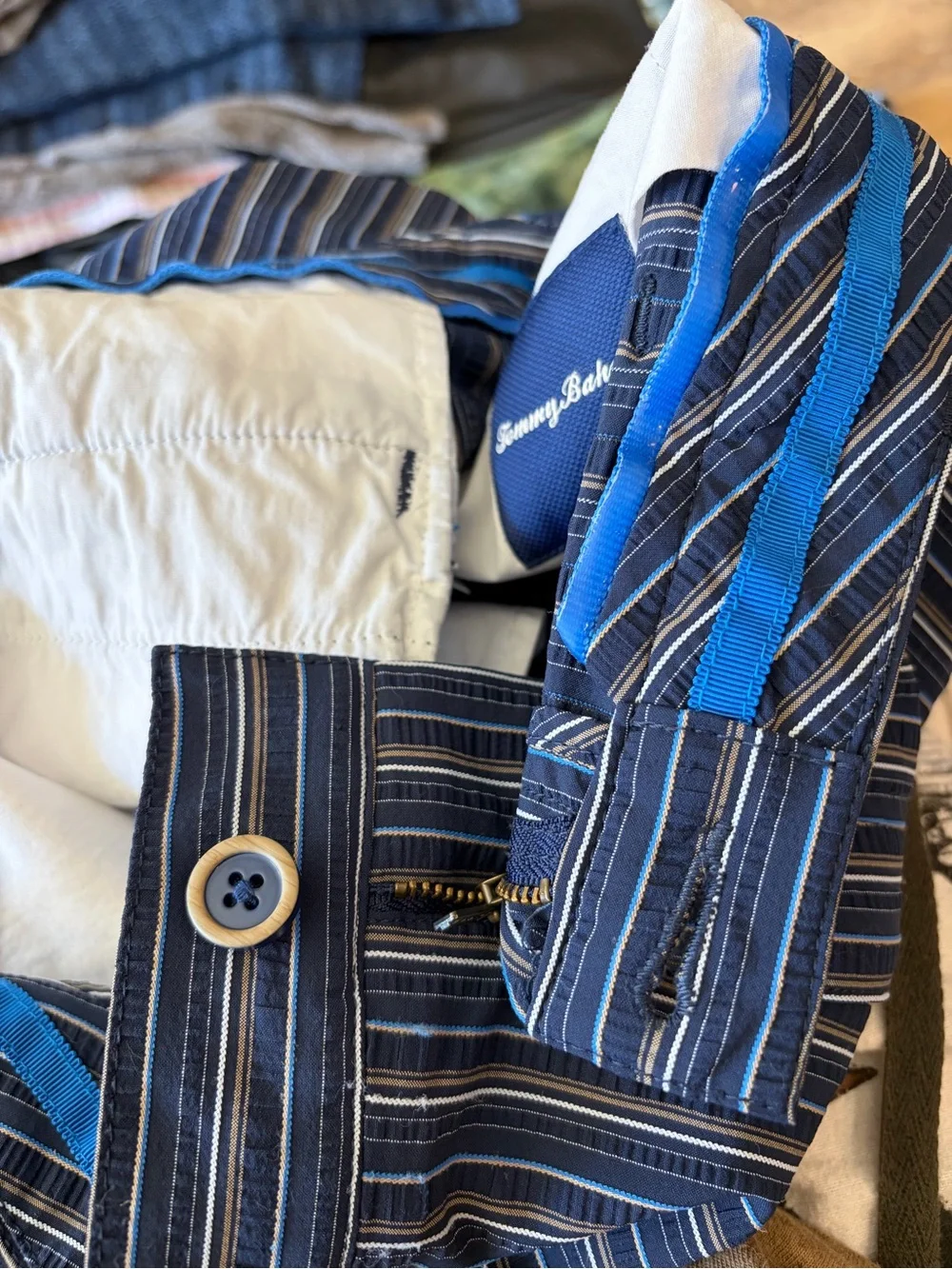 Tommy Bahama Men’s Blue Hybrid Striped Shorts